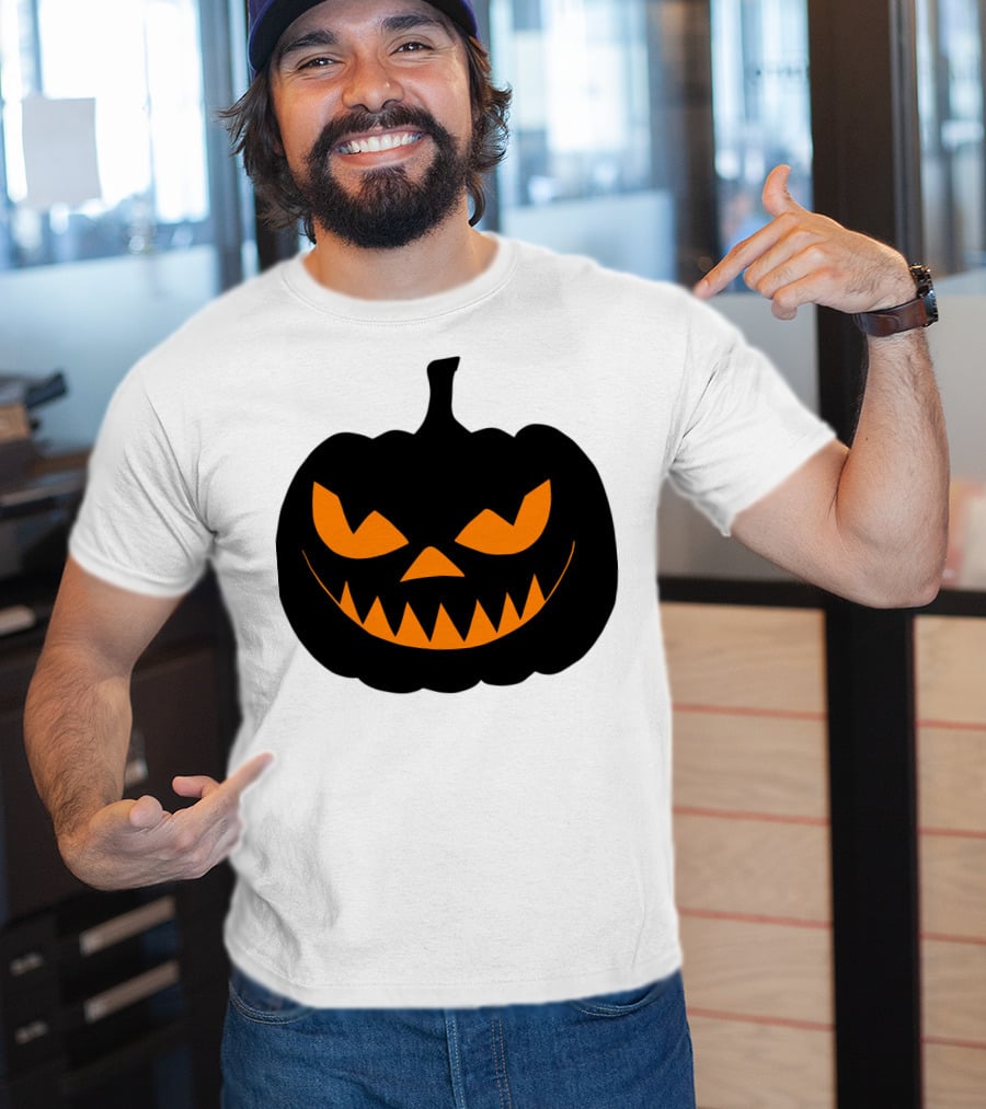 Scary Jack O Lantern Pumpkin Face T-Shirt