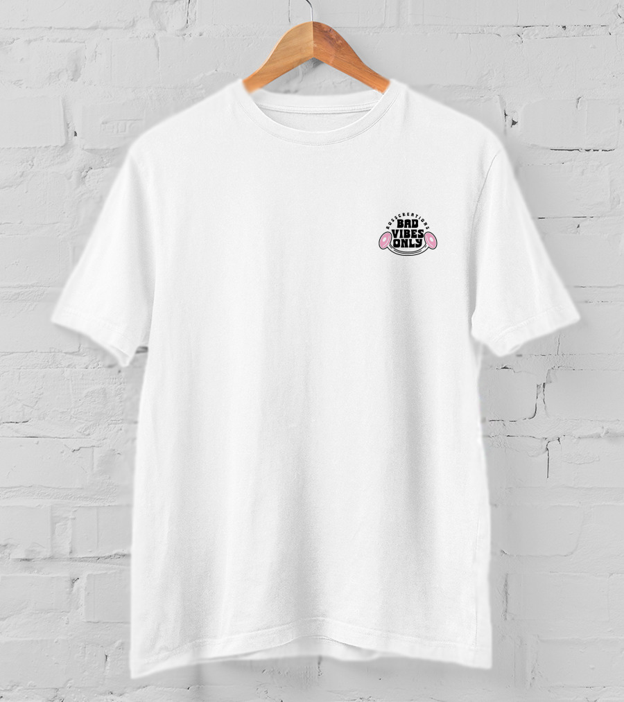 Quicksilver Bad Vibes Only White Panda Ears T-Shirt