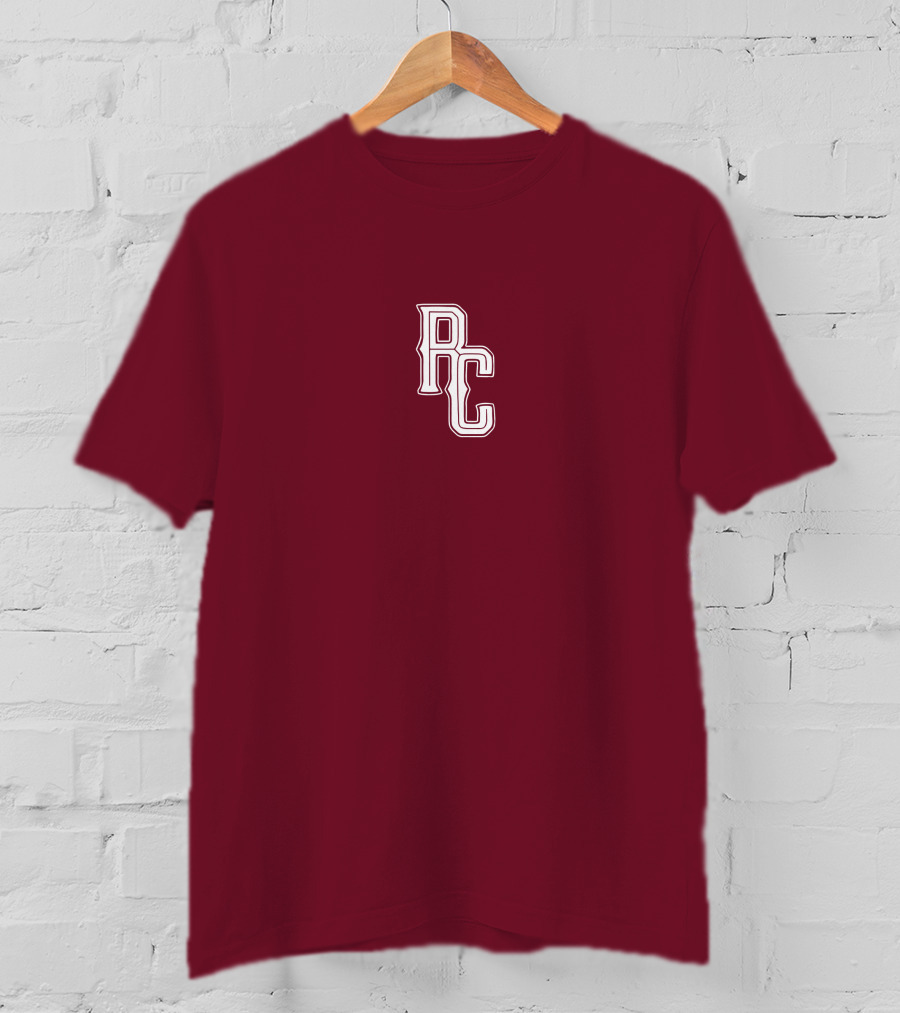 RC Monogram Burgundy Lettering T-Shirt