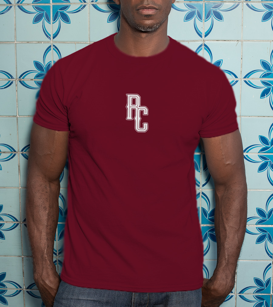 RC Monogram Burgundy Lettering T-Shirt