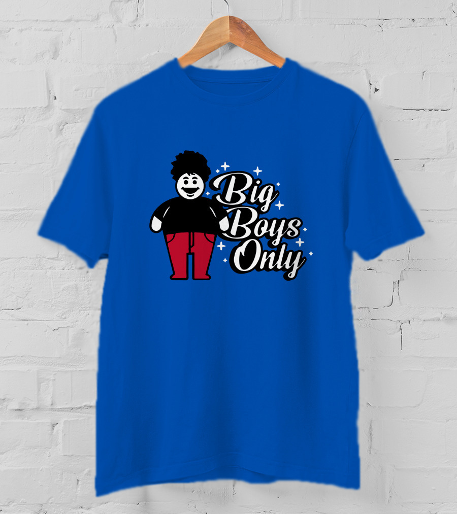 Big Boys Only Red Pants Cartoon Character T-Shirt