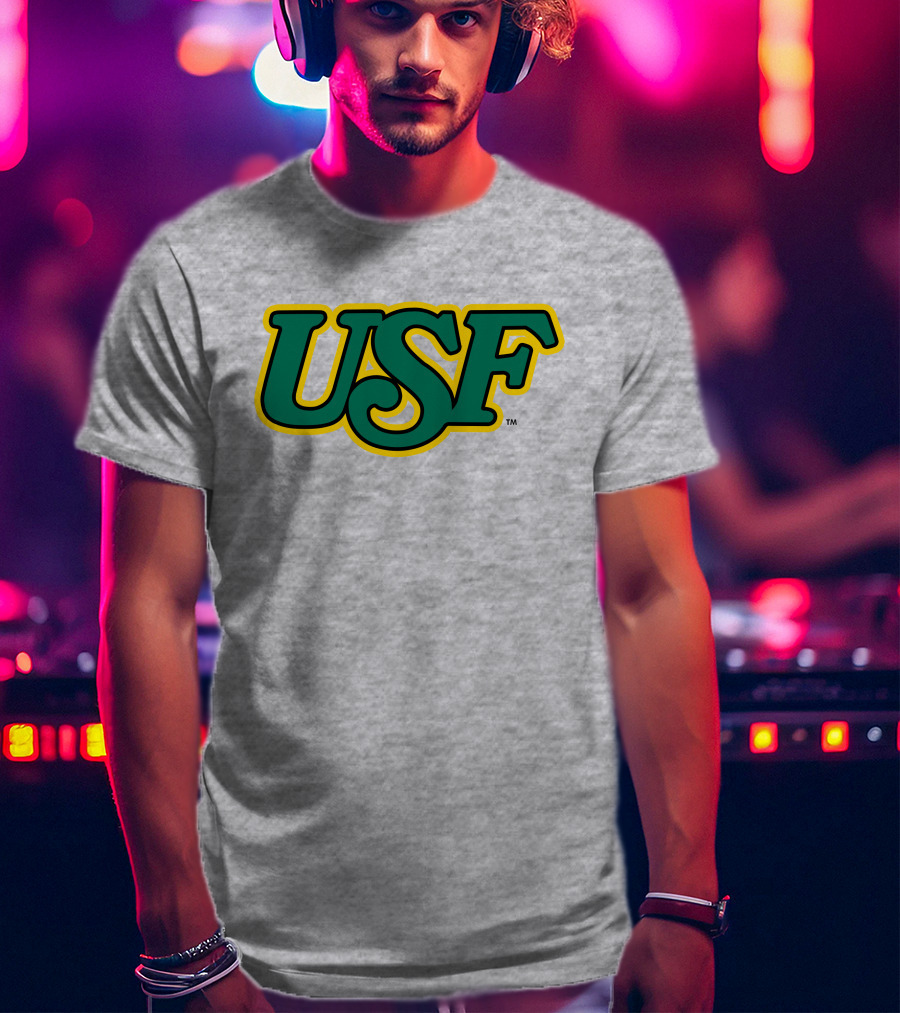 Homefield Apparel Store USF Vintage 1980s USF Logo Gray T-Shirt