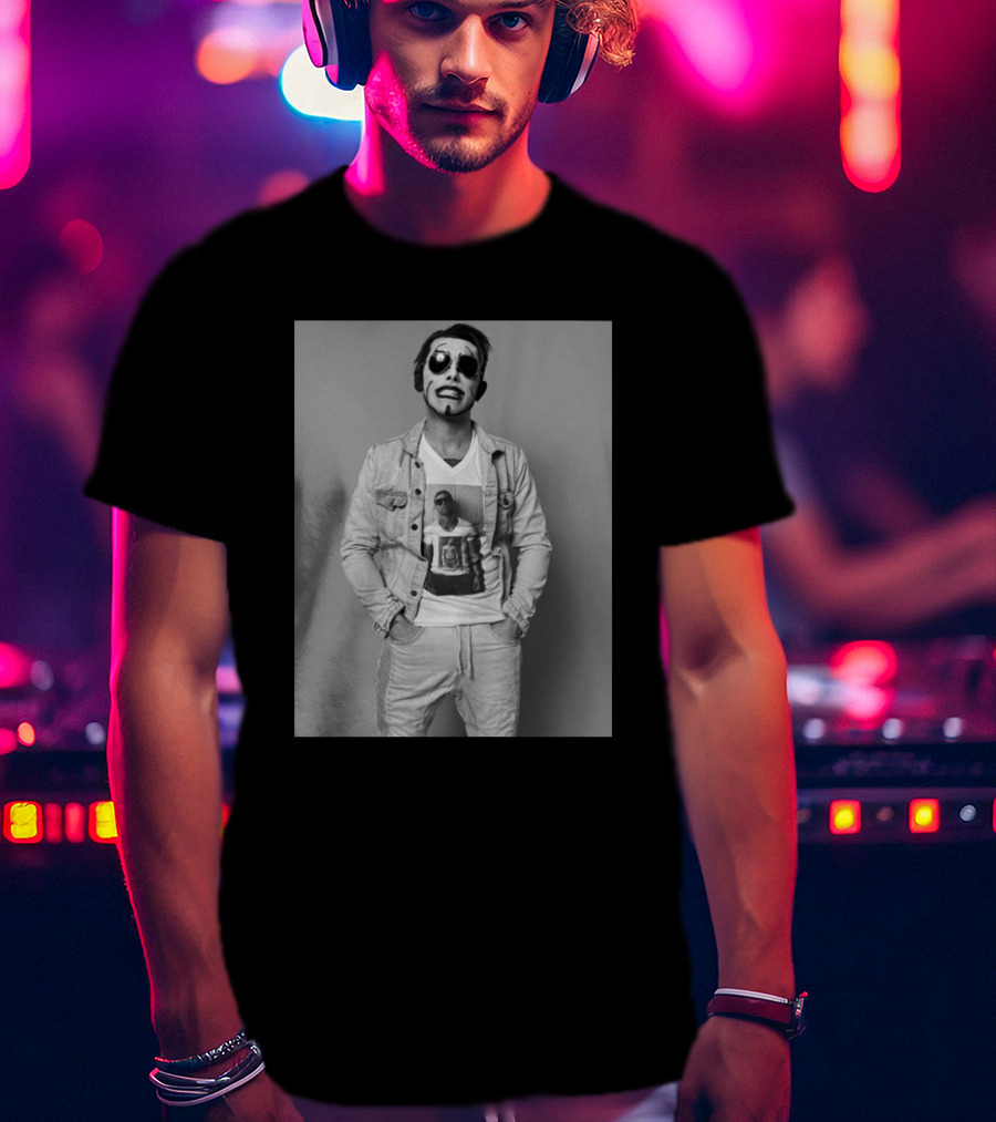 Danhausen NYCC Good Friends Black And White Denim Style With Face Paint T-Shirt