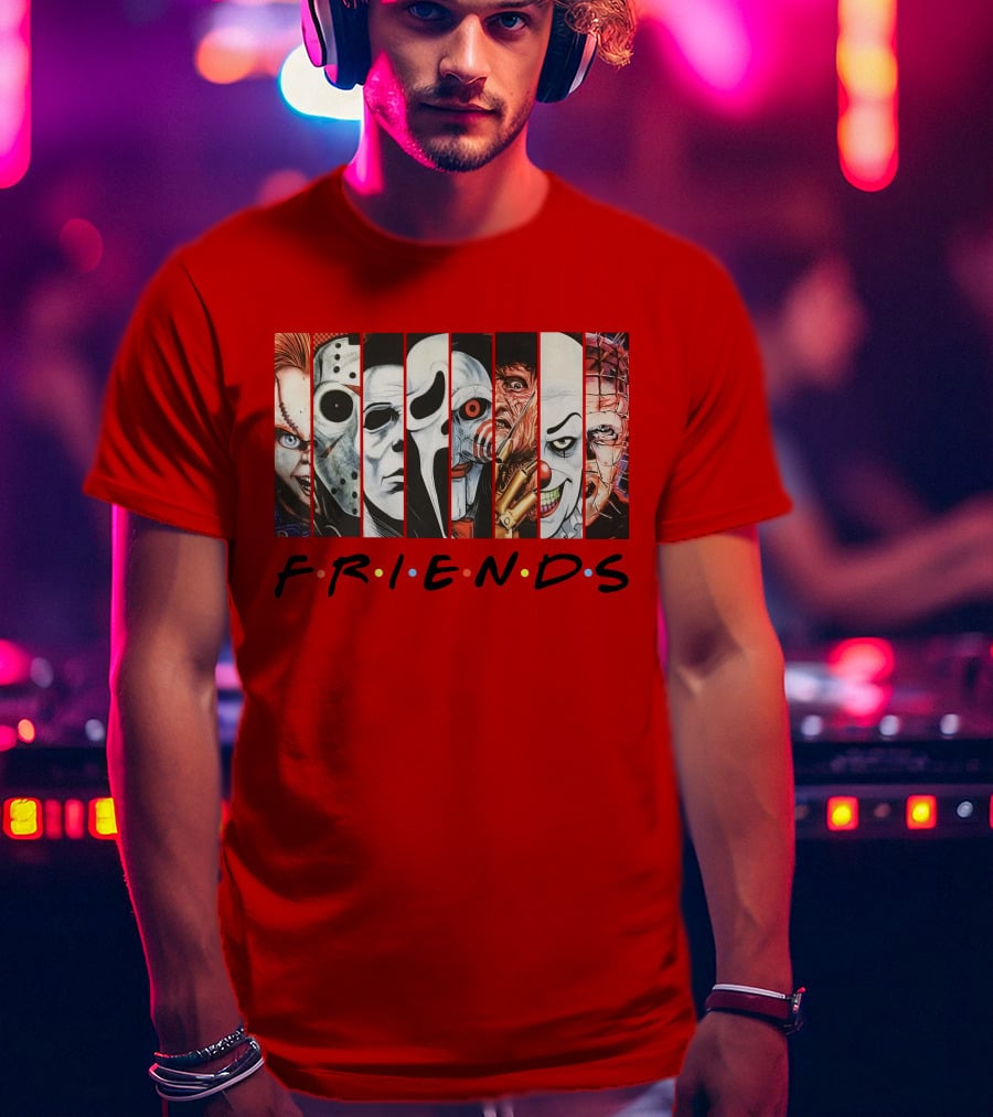 Uncle Rjs Spanish Oreo Friends Horror Icons Ensemble T-Shirt