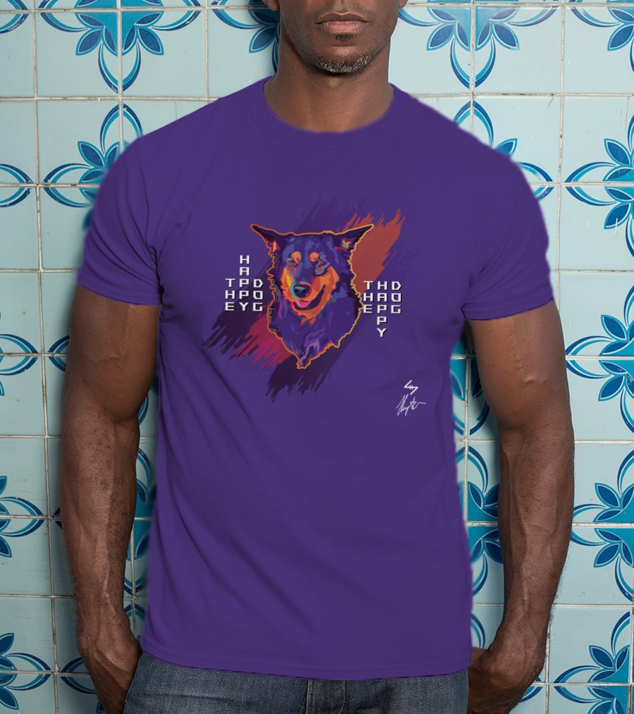HAPPO TAPD EYO THD HAOP EPY Happy Dog T-Shirt