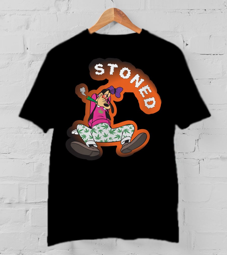STONED GOOFY Cannabis Leaf Pants Smoke T-Shirt