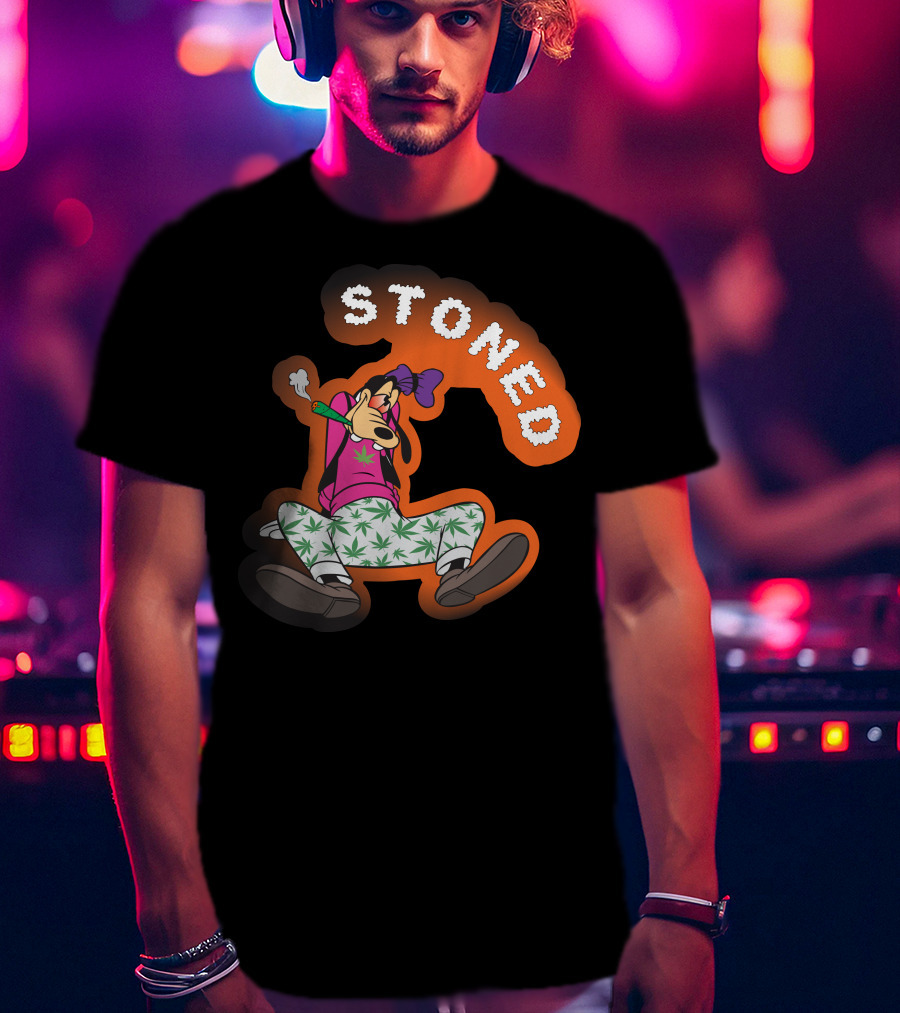 STONED GOOFY Cannabis Leaf Pants Smoke T-Shirt