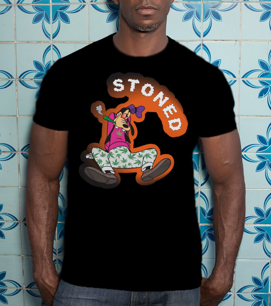 STONED GOOFY Cannabis Leaf Pants Smoke T-Shirt