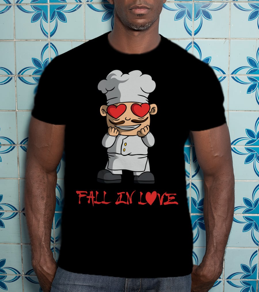 FALL IN LOVE Chef With Heart Eyes T-Shirt