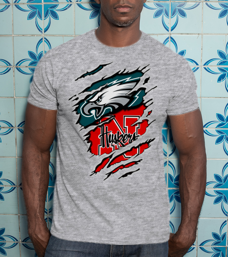Eagles Huskers Logo Crossover T-Shirt
