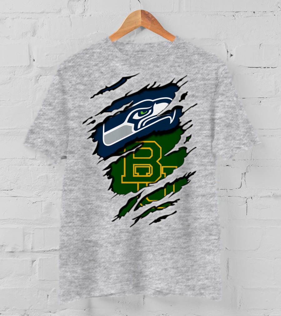 Seattle Seahawks Baylor Bears Fan Mashup T-Shirt