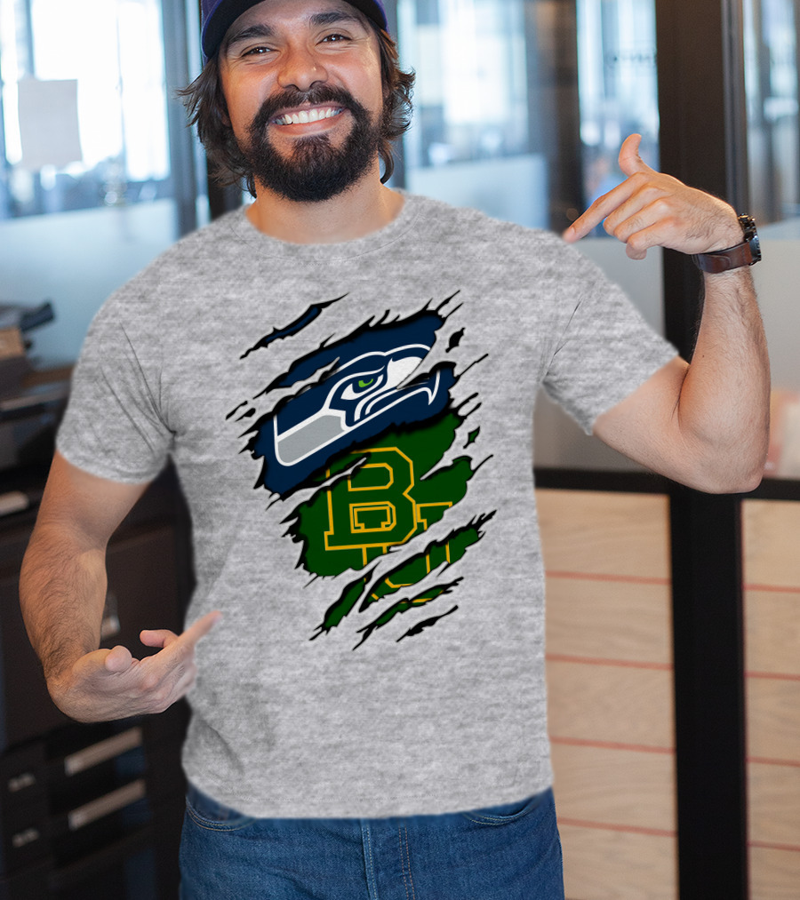 Seattle Seahawks Baylor Bears Fan Mashup T-Shirt