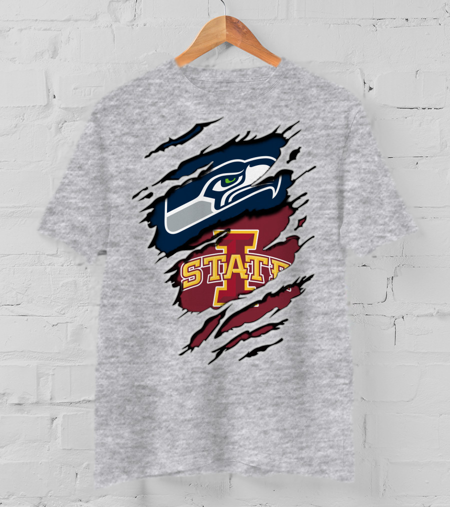 Seahawks Iowa State Cyclones Dual Loyalty T-Shirt