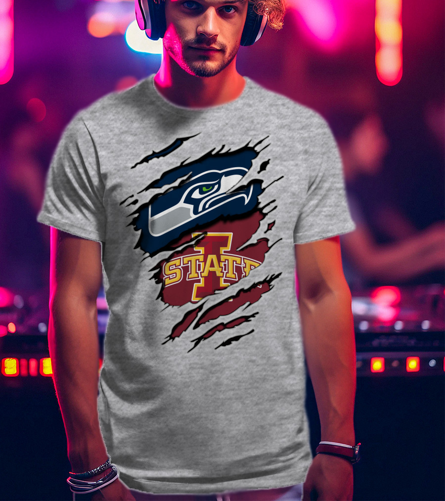 Seahawks Iowa State Cyclones Dual Loyalty T-Shirt