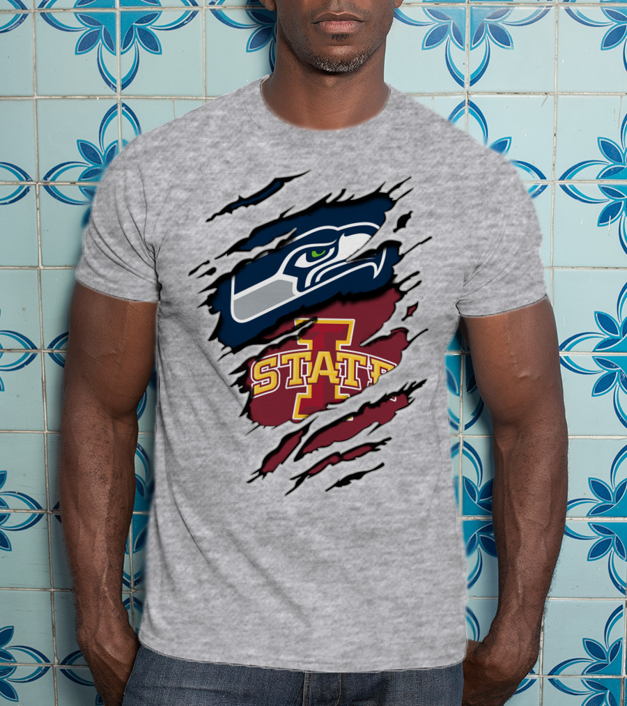 Seahawks Iowa State Cyclones Dual Loyalty T-Shirt