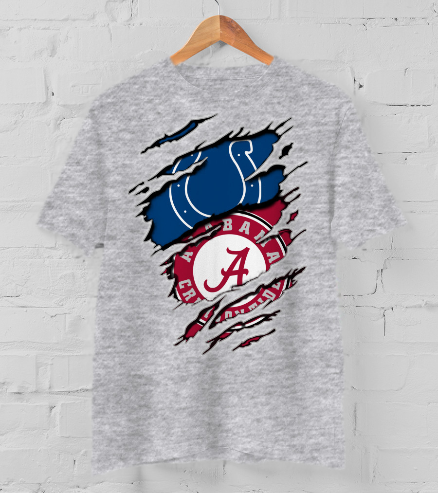 Indianapolis Colts Alabama Crimson Tide Collaboration Fan Gear T-Shirt