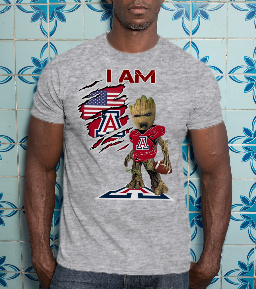 I AM Arizona Baby Groot American Football Star T-Shirt