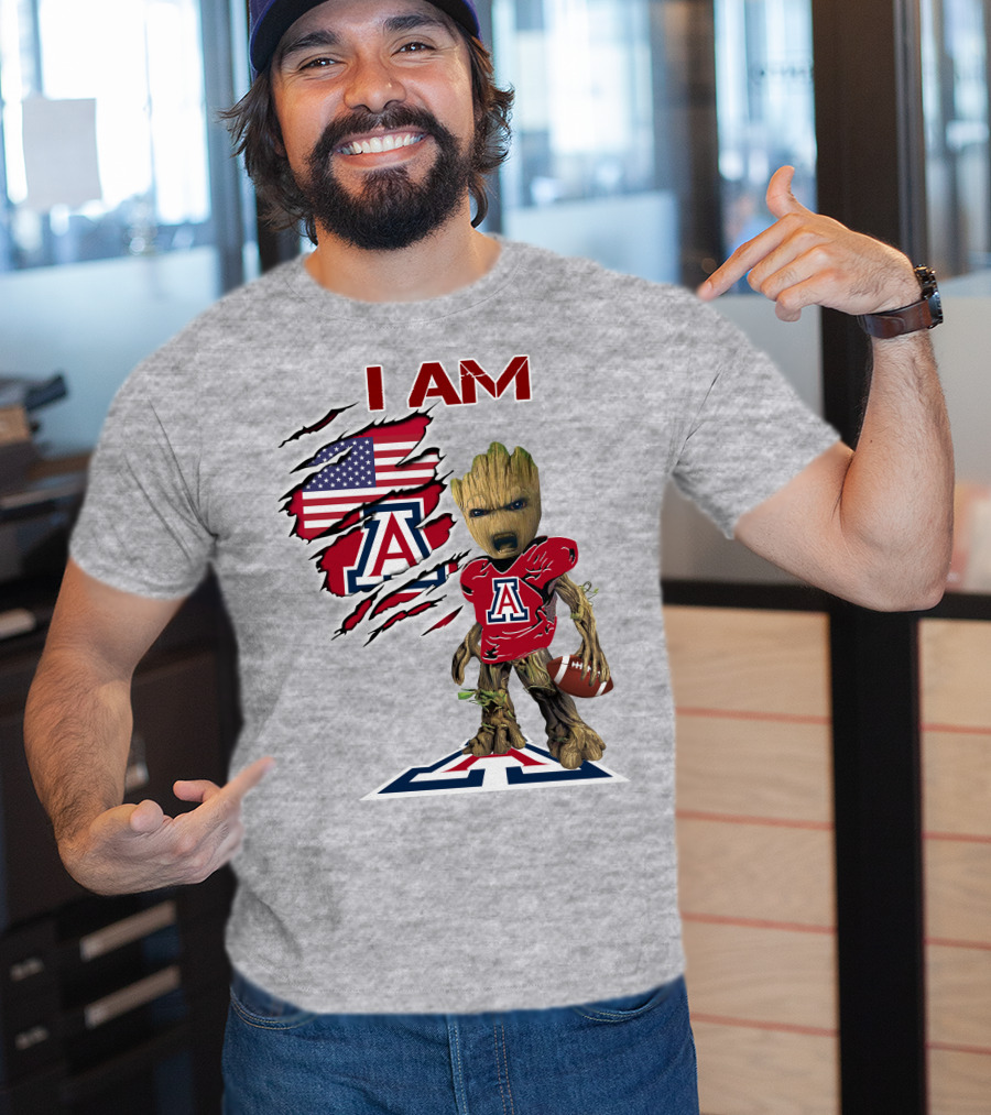 I AM Arizona Baby Groot American Football Star T-Shirt