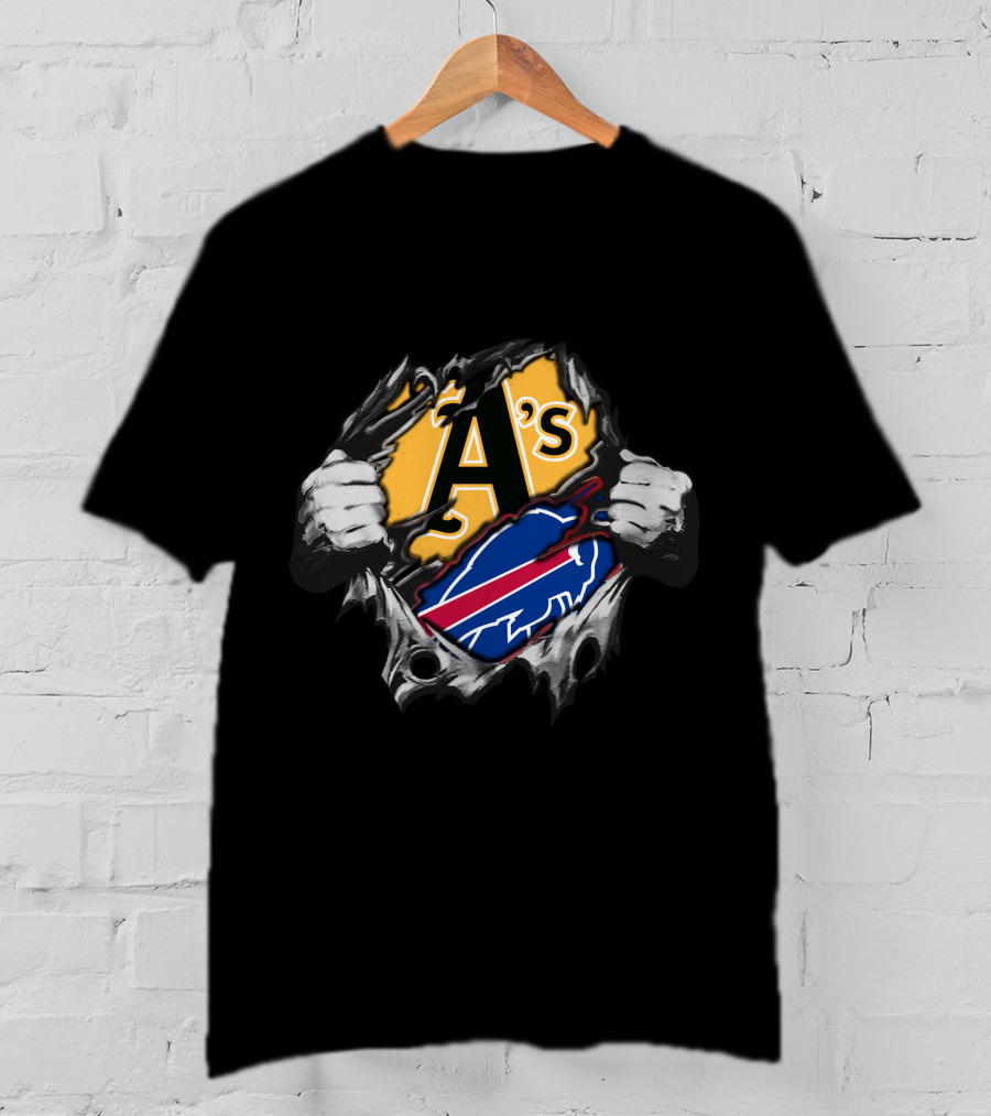 Oakland Athletics Buffalo Bills Mashup T-Shirt