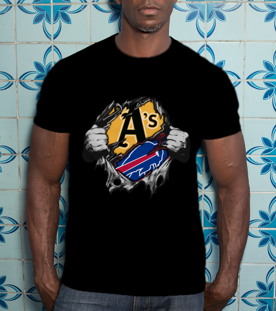 Oakland Athletics Buffalo Bills Mashup T-Shirt