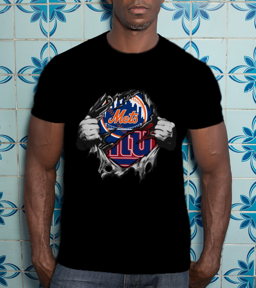 Mets Giants Logo Tear Effect T-Shirt