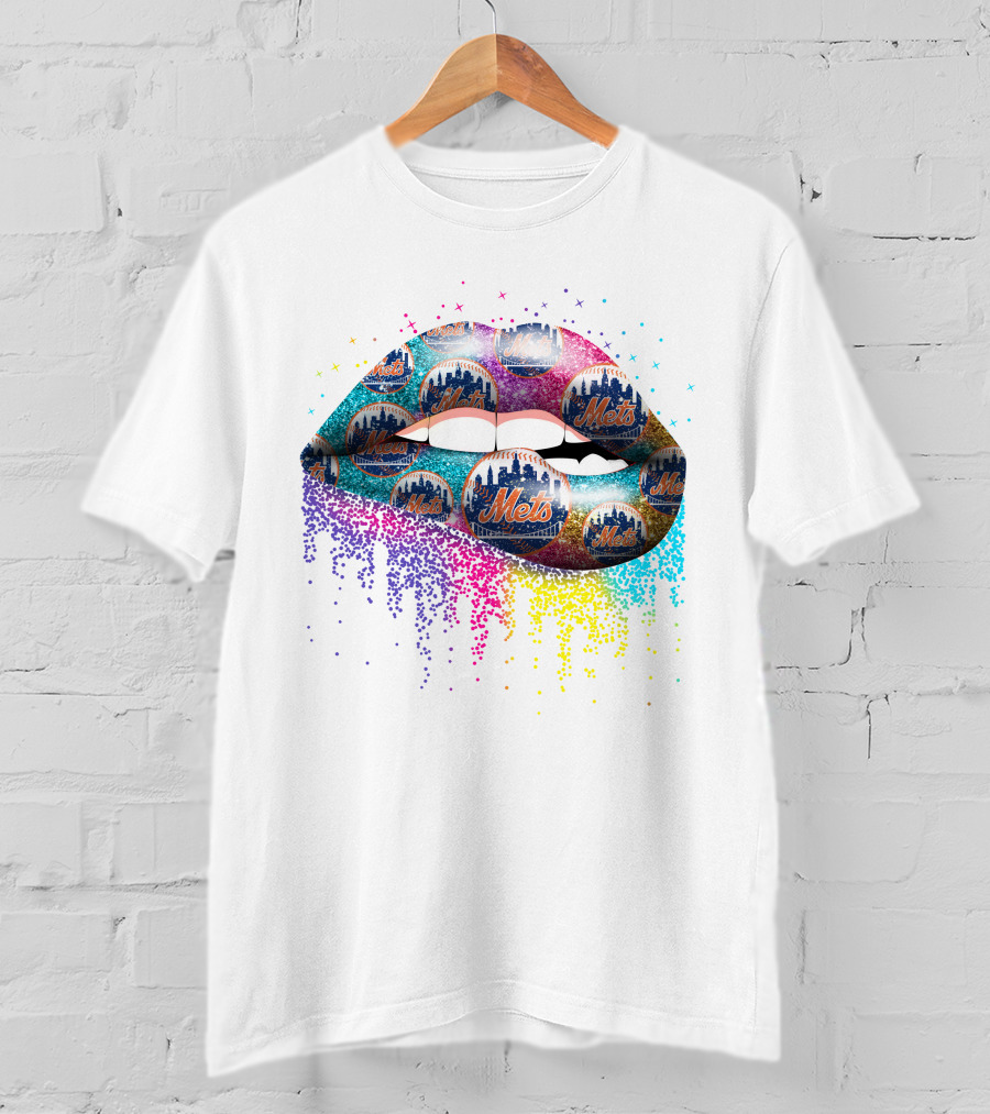 Mets Glitter Lips New York T-Shirt