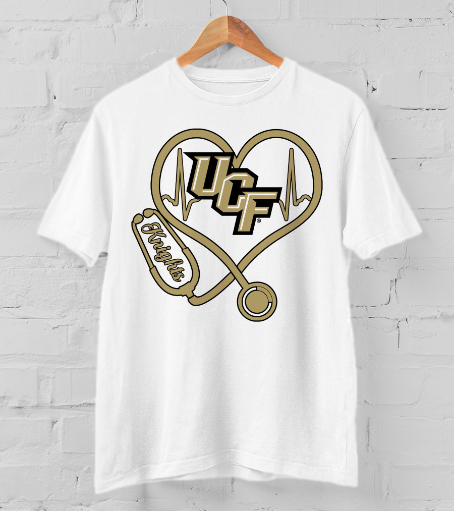 Ucf Knights Nurse Heartbeat Stethoscope T-Shirt