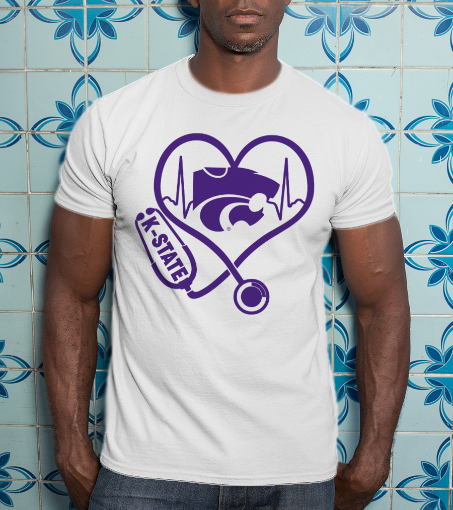 K-State Nurse Heartbeat Wildcats T-Shirt