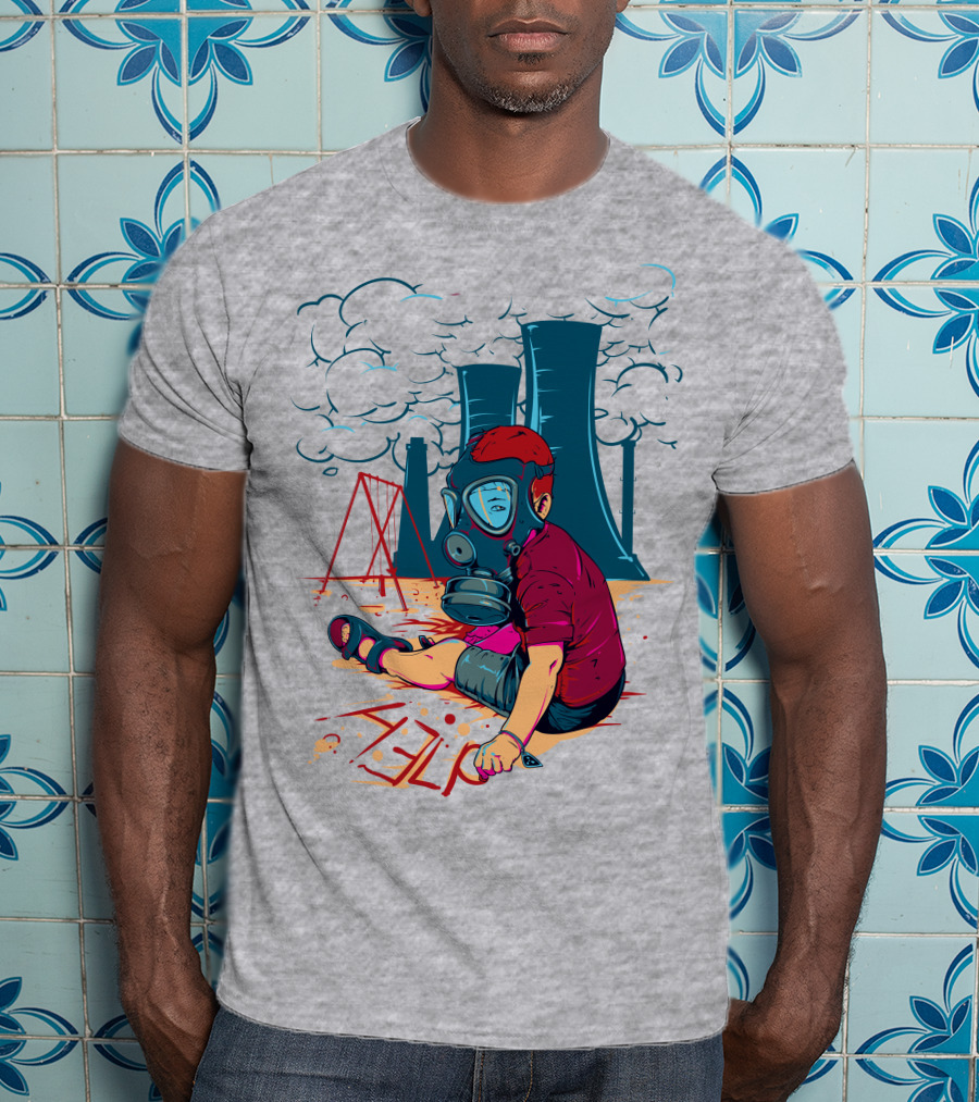 The Cry Of The Future Preschool Gas Mask Child Industrial Playground T-Shirt