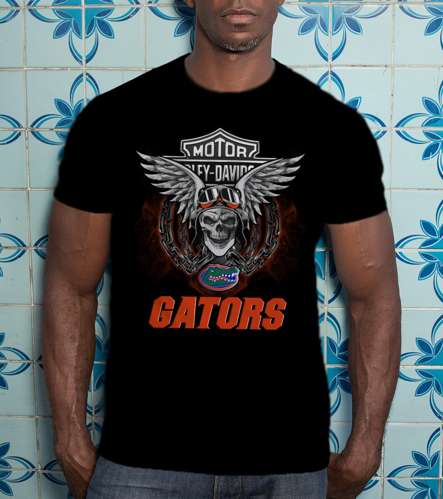 Motor Harley Davidson Florida Gators Ncaa T-Shirt