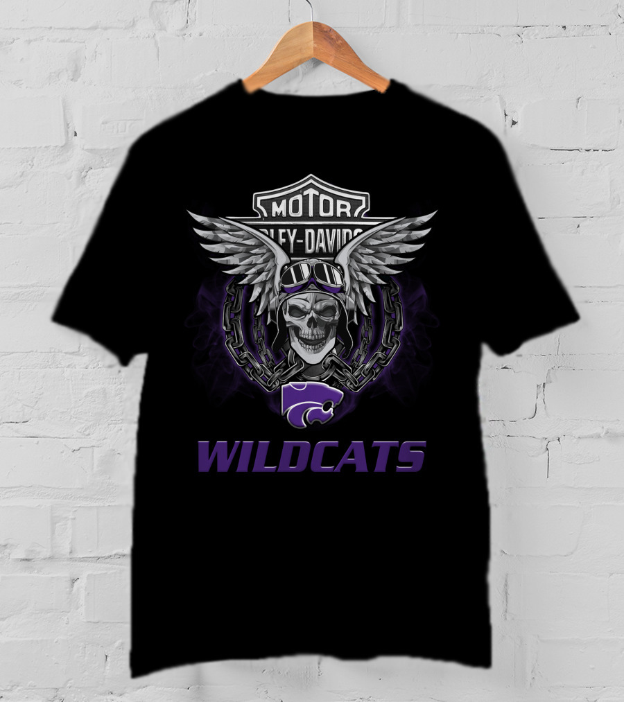 Harley Davidson Motor Wildcats Kansas State Wildcats T-Shirt