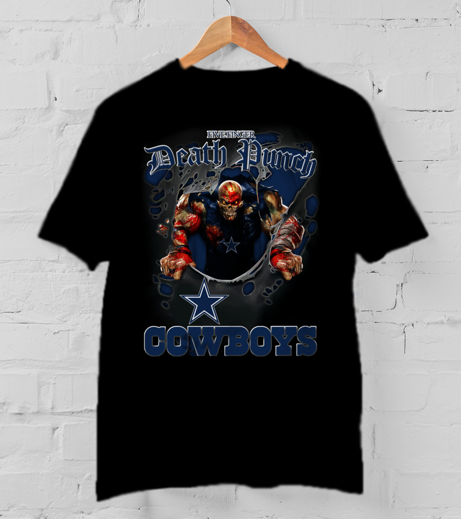 Five Finger Death Punch Harley Davidson Motorcycle Nfl Dallas Cowboys T-Shirt