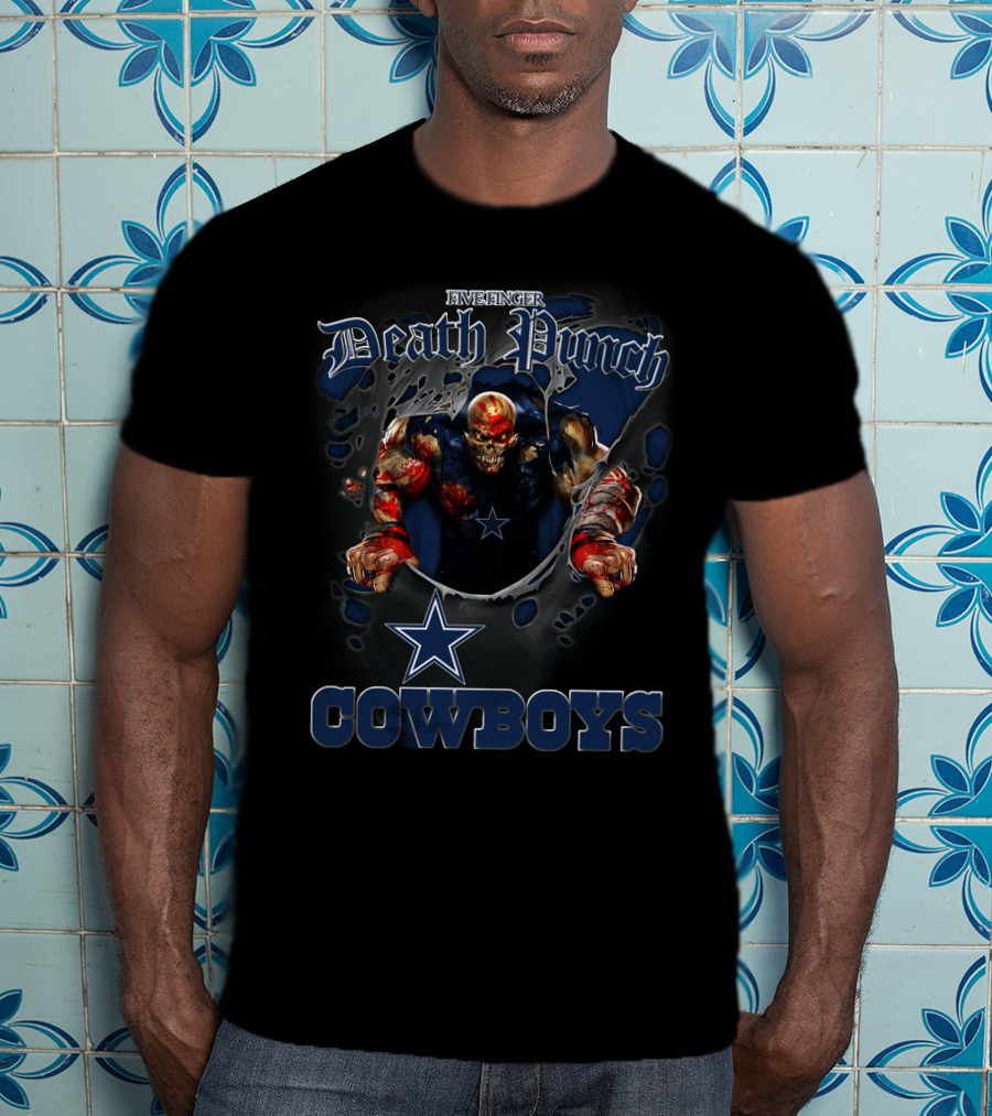 Five Finger Death Punch Harley Davidson Motorcycle Nfl Dallas Cowboys T-Shirt