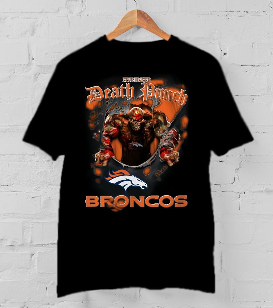 Five Finger Death Punch Denver Broncos Nfl T-Shirt