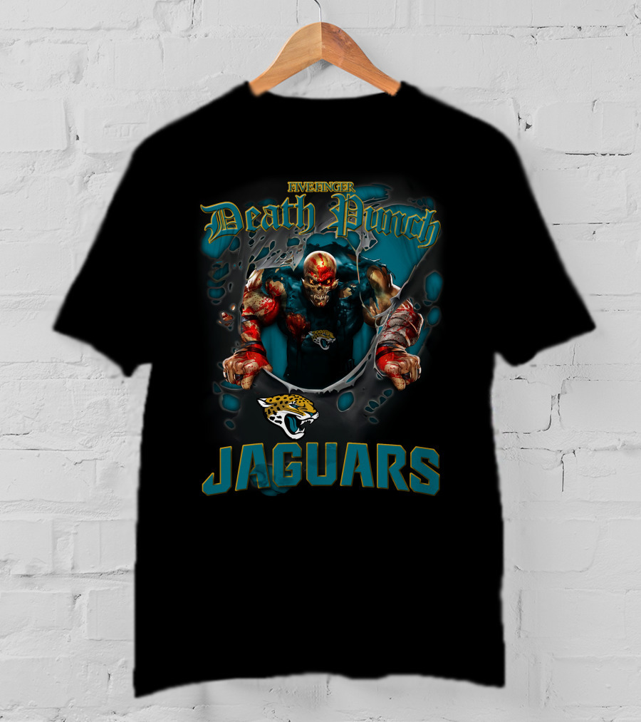 Five Finger Death Punch Jaguars Harley Davidson Motorcycle Biker Nfl Jacksonville T-Shirt