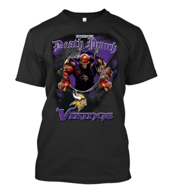 Harley Davidson Motorcycle Biker Five Finger Death Punch Nfl Minnesota Vikings T-Shirt