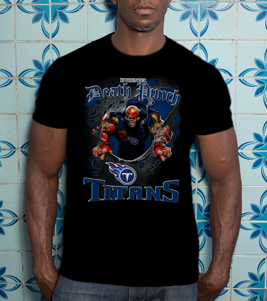 Five Finger Death Punch Nfl Tennessee Titans Grim Reaper T-Shirt