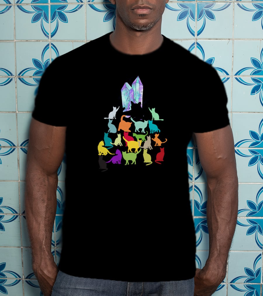 Cats Crystal Rainbow T-Shirt
