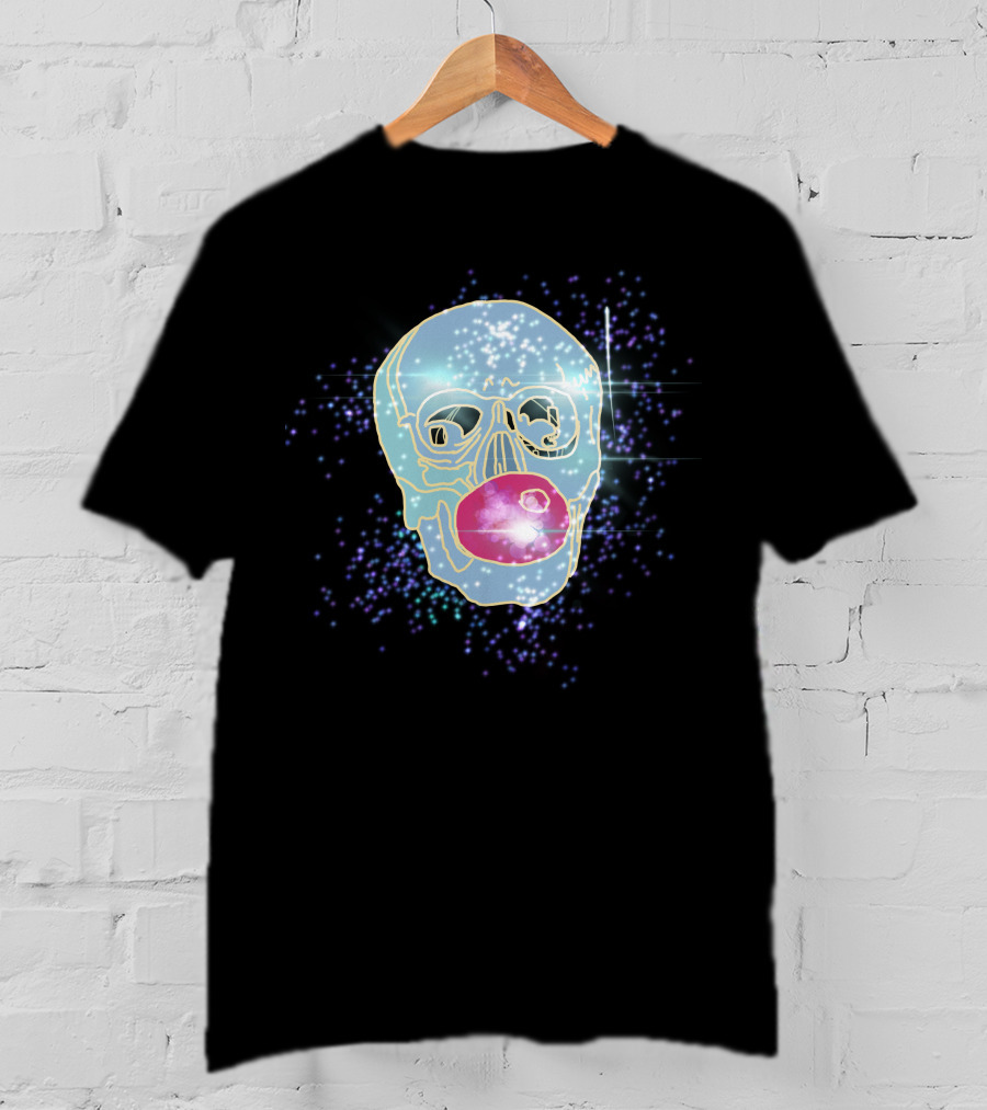Glowing Skull Bubblegum Sparkle Aesthetic T-Shirt