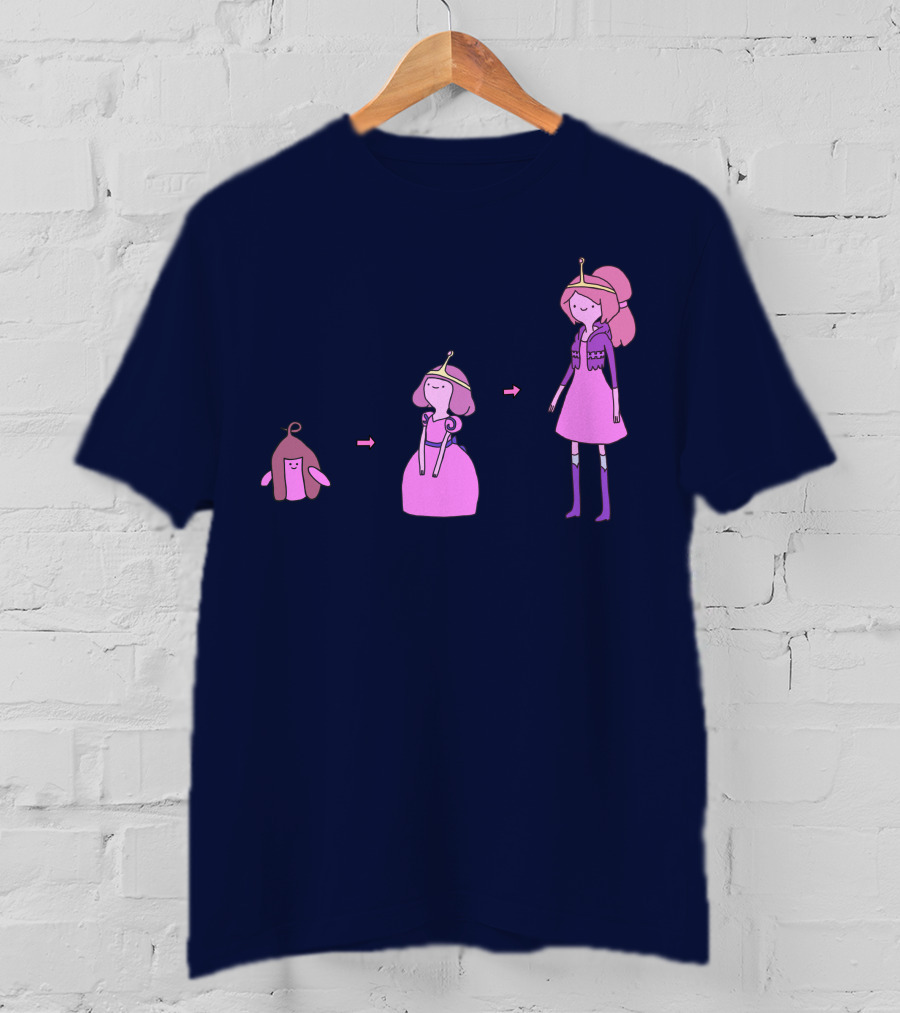 Princess Bubblegum Transformation Evolution Adventure Time T-Shirt