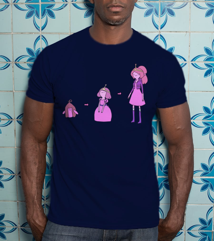 Princess Bubblegum Transformation Evolution Adventure Time T-Shirt
