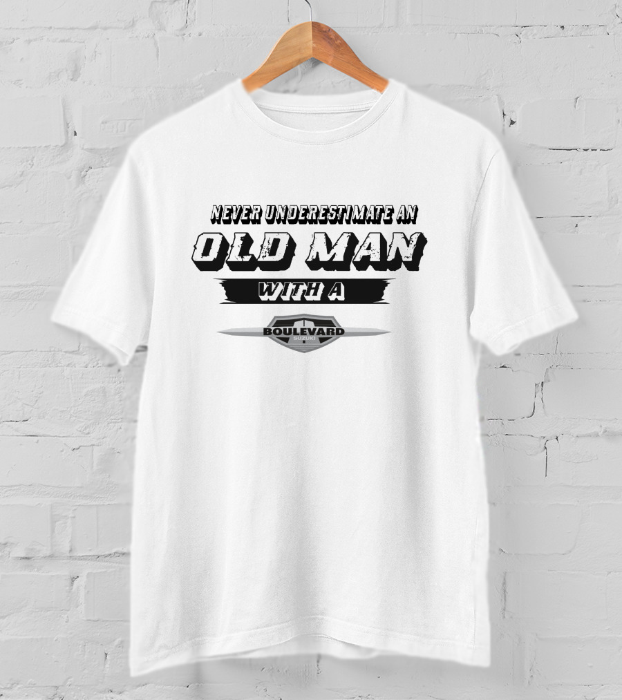 Never Underestimate An Old Man With A Suzuki Boulevard T-Shirt
