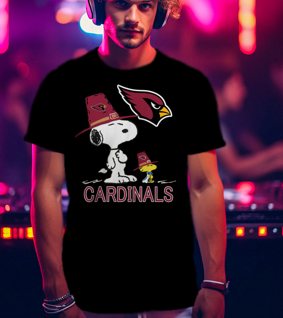 Cardinals Snoopy Woodstock Arizona Cardinals T-Shirt