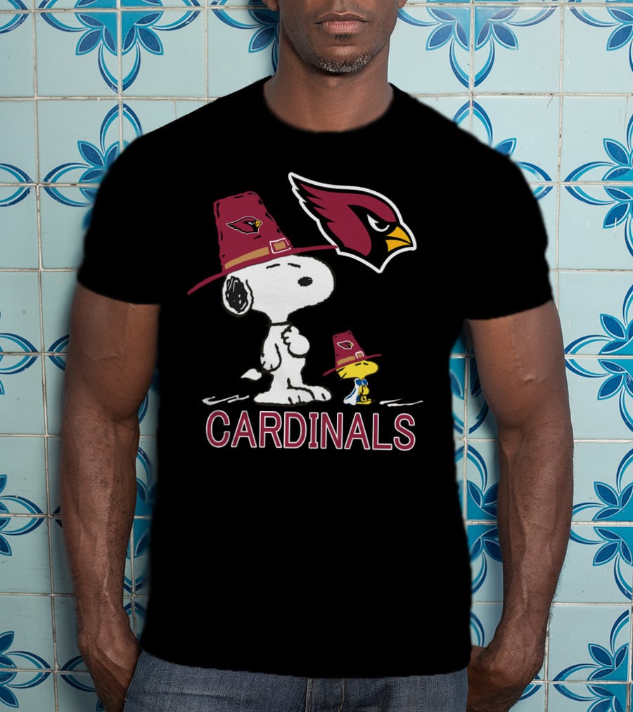 Cardinals Snoopy Woodstock Arizona Cardinals T-Shirt