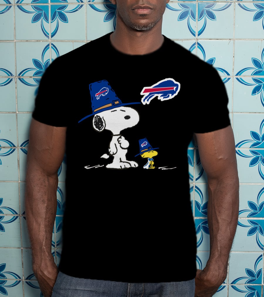 Buffalo Bills Snoopy And Woodstock Thanksgiving Hat T-Shirt