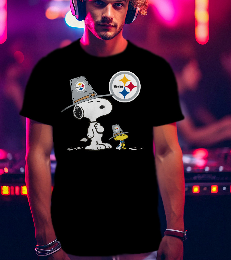 Steelers Snoopy Pilgrim Hats T-Shirt