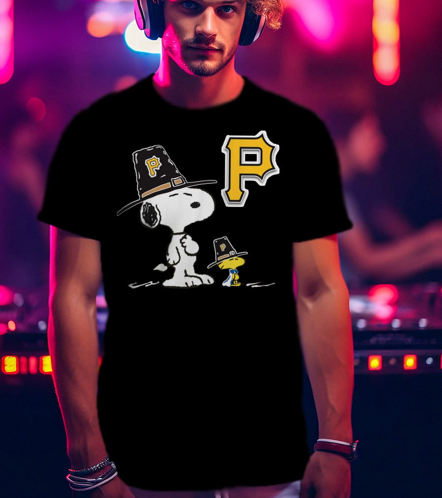 Snoopy Pittsburgh Pirates Thanksgiving Hat Peanuts T-Shirt