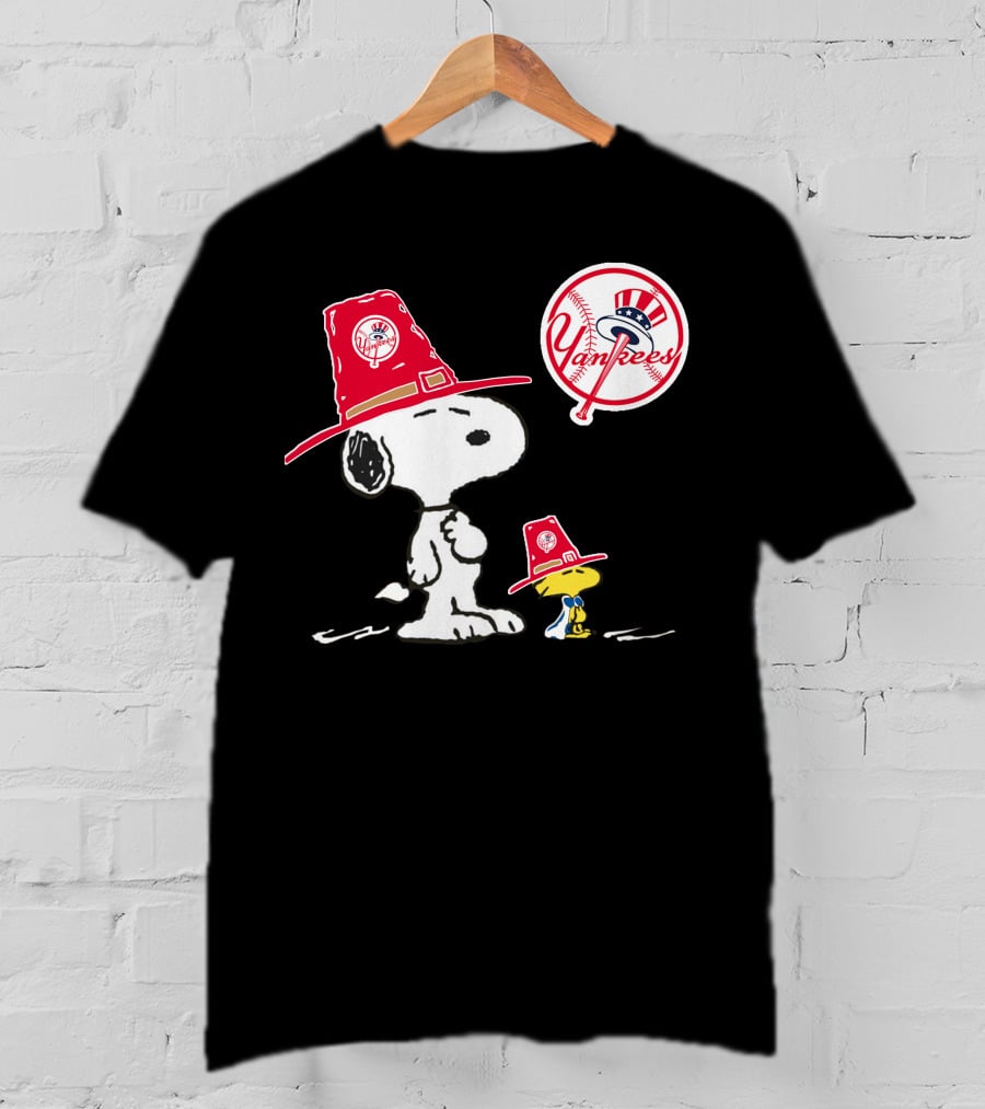 Yankees Snoopy Woodstock Baseball Hat T-Shirt