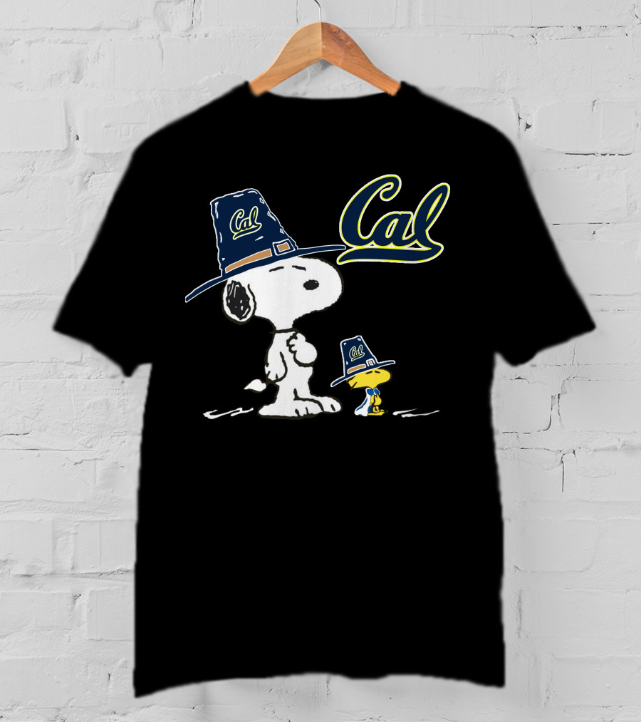 Cal Bears Snoopy And Woodstock In Cal Hats T-Shirt