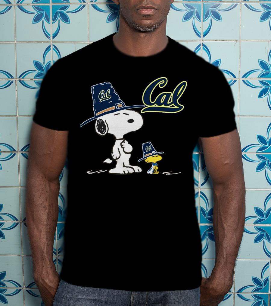 Cal Bears Snoopy And Woodstock In Cal Hats T-Shirt